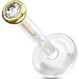 Gold Lippenpiercing