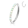 Solid Gold 14 Carat Ring Opal Clicker