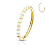 14 Karat Gold Ring Opal Gelbgold Weißgold Clicker