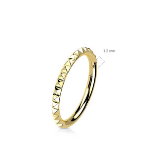 14 Karat Gold Ring Gelbgold Weißgold Clicker