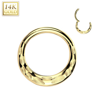 14 Karat Gold Ring eingraviert Clicker