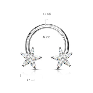 Horseshoe Flower Zirconia