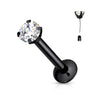 Labret Zirconia prong setting Push-In