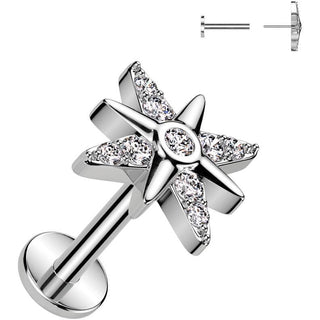 Labret Star zirconia Push-In