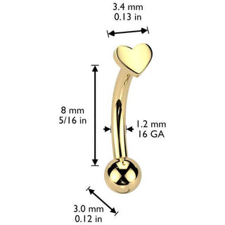 Titan Curved Barbell Herz Push-In