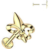 Titanium fleur de lis Push-In