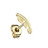 Titanium Stud Earring Feather Gold Silver