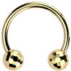 Titanium Horseshoe multi-faceted ball Push-In