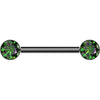 Titan Nippelpiercing Zargenfassung Zirkonia Push-In