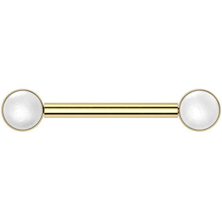 Titanium Nipple Piercing Pearls Push-In