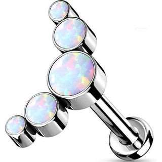 Titan Labret 5 Opal Silber Push-In