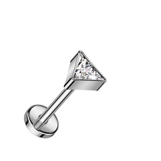 Titan Labret Dreieck Zirkonia Push-In