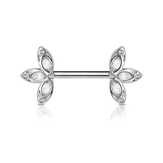 Nippelpiercing Blumen Zirkonia