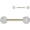 Nipple Piercing ferido crystal balls