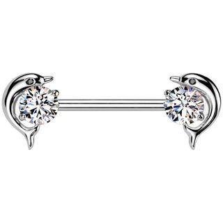 Nippelpiercing Delfin Zirkonia