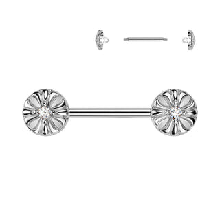 Nippelpiercing keltisches Kreuz Zirkonia