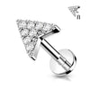 Labret Arrow Zirconia Internally Threaded