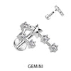 Labret Sternzeichen Zirkonia Silber Innengewinde