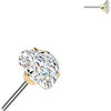 Titanium top moissanite heart Push-In