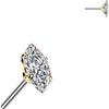 Titanium top moissanite prong setting Push-In
