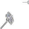 Titanium top moissanite prong setting Push-In