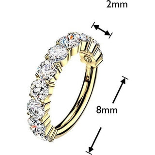 Titanium Ring 10 Outward Facing Prong Setting Moissanites Clicker