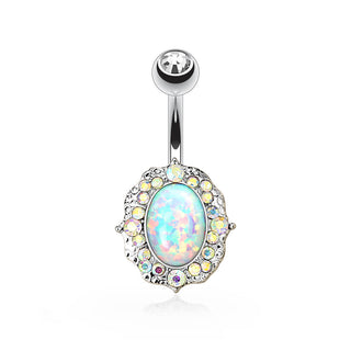 Bauchnabelpiercing Opal Oval Zirkonia