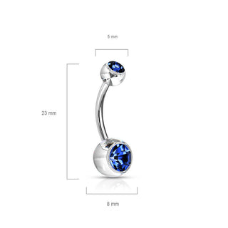 Bauchnabelpiercing Zirkonia Kugel