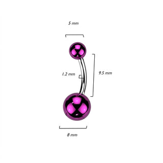Belly Button Piercing Acrylic Ball Glass Coating
