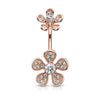 Bauchnabelpiercing Blume Zirkonia Innengewinde