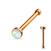 Nose Stud Opal Round Flat