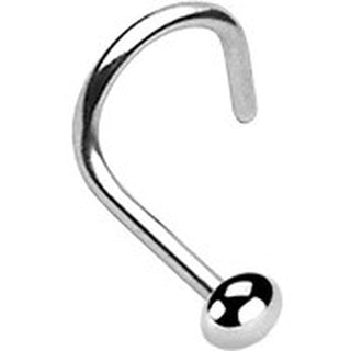 Nose Screw Ball Spike Halfball Silver