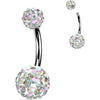 Belly Button Piercing ferido crystal balls