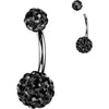 Belly Button Piercing ferido crystal balls