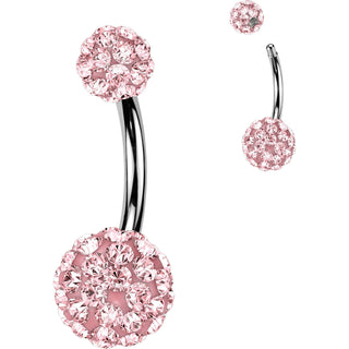 Belly Button Piercing ferido crystal balls