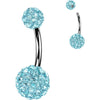 Belly Button Piercing ferido crystal balls