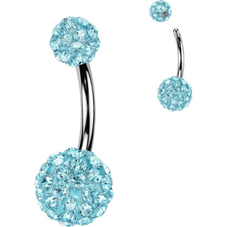 Belly Button Piercing ferido crystal balls
