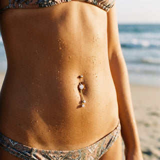 Belly Button Piercing Chains dangle Zirconia – am Bauchnabel getragen