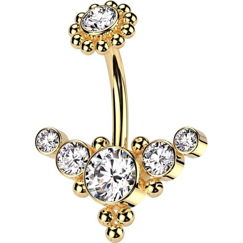 Bauchnabelpiercing Zirkonia Innengewinde – PiercingXXL
