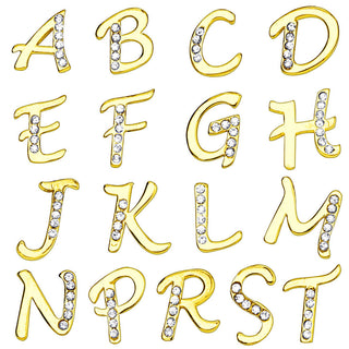 Bauchnabelpiercing Buchstaben beweglich Zirkonia Gold