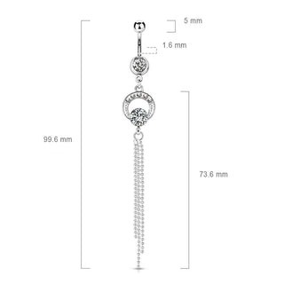 Bauchnabelpiercing Ketten beweglich Zirkonia