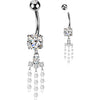 Belly Button Piercing pearl chandelier dangle
