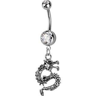 Belly Button Piercing Dragon Zirconia