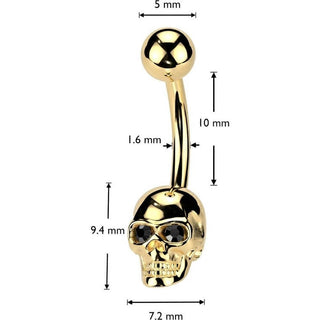 Belly Button Piercing skull