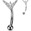 Belly Button Piercing top 5 cubic zirconia chevron