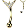 Belly Button Piercing top 5 cubic zirconia chevron