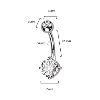 Belly Button Piercing Zirconia