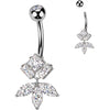 Belly Button Piercing titanium brass zirconias