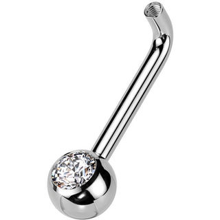 Titan Christina Piercing Barbell Zirkonia Innengewinde