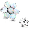 Top top flower opal prong setting Internally Threaded
